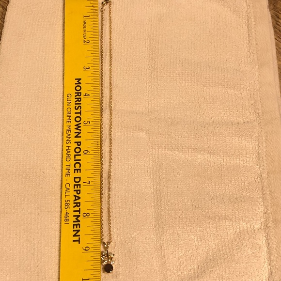 Faux Gold Diamond & Garnet Necklace - Picture 7 of 7